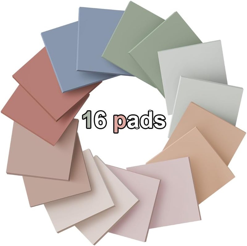 Kozerite (16 Pack) Pop Up Sticky Notes 3x3 in Accordion Stickies Super Sticking Power Memo Pads Vintage Colors - Image 2